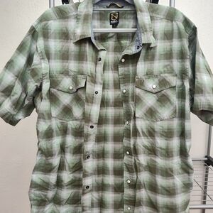 Noble Outfitters Green Plaid Men's Shirt Size XL